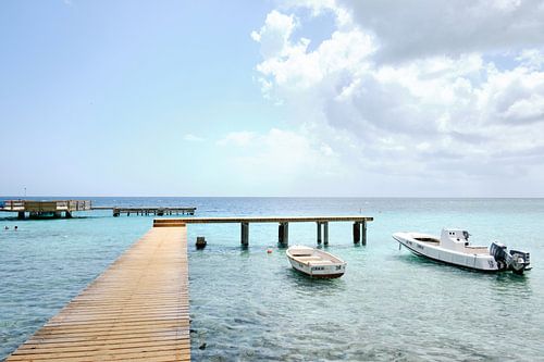 Uizicht op zee bij Pirate Bay, Curaçao