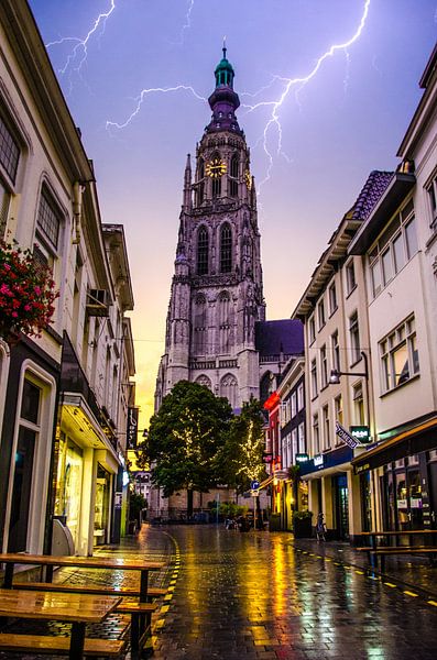 Lightning over Breda by Floris Oosterveld