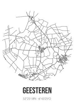 Geesteren (Overijssel) | Landkaart | Zwart-wit van Rezona