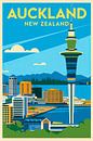 Auckland, New Zealand. by Poster Art Shop thumbnail