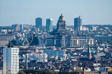 Panorama over het zuiden van Brussel van Werner Lerooy