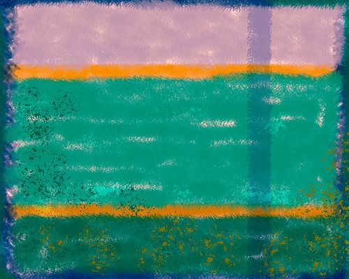 Kleurvlakken in abstractie groen van Rietje Bulthuis