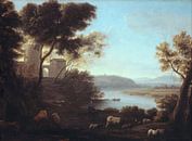 Pastorale Landschaft: Die römische Campagna, Claude Lorrain von Meisterhafte Meister Miniaturansicht