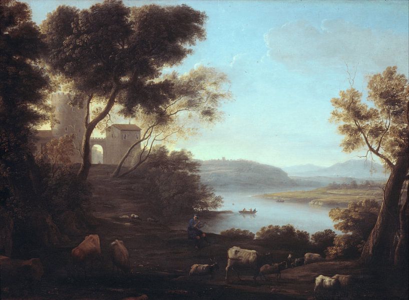 Pastorale Landschaft: Die römische Campagna, Claude Lorrain von Meisterhafte Meister