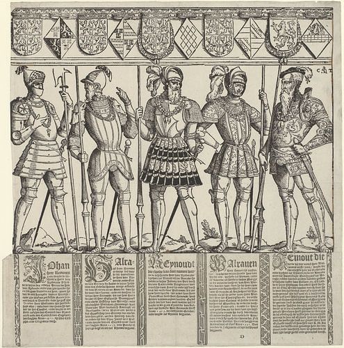 Heren van Brederode, van Zyphridus tot en met Reinout III (rechter blad), Cornelis Anthonisz. 2