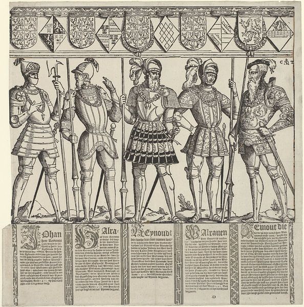 Heren van Brederode, van Zyphridus tot en met Reinout III (rechter blad), Cornelis Anthonisz. 2 van Creative Masters