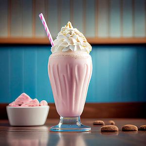 Verführerischer Milchshake Erdbeere