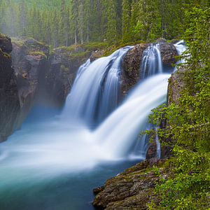 Rjukandefossen-Wasserfall, Buskerud, Norwegen