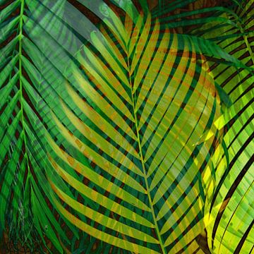 TROPICAL GREENERY LEAVES 9a by Pia Schneider