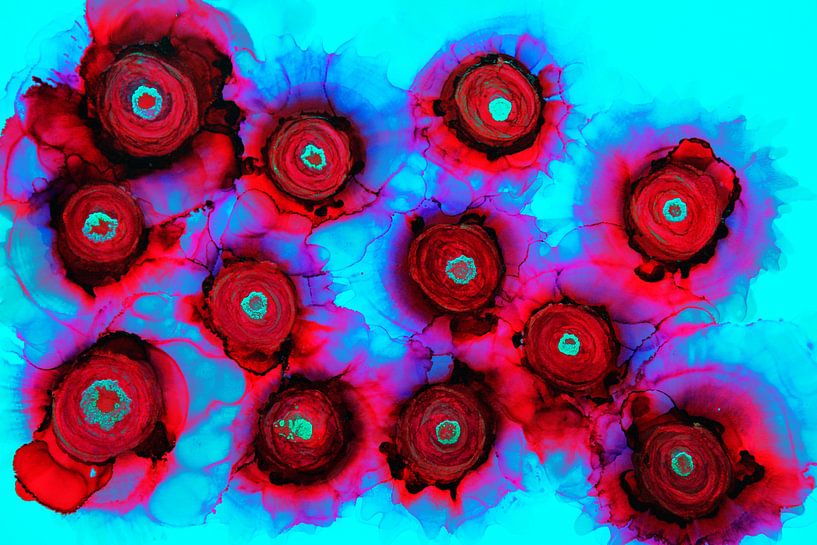 Abstrakte Blumen/Abstrakte Blumen/Abstrakte Blumen/ Fleurs abstraite von Joke Gorter