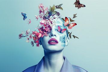 Kissed by butterflies van Joriali abstract en digitale kunst