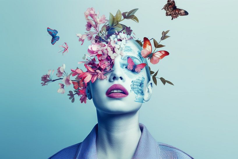 portrait, woman, surrealism 