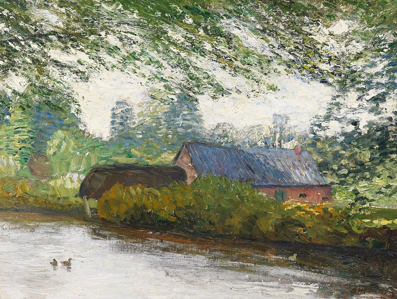 Ducks on the Wümme, Otto Modersohn by Masterful Masters