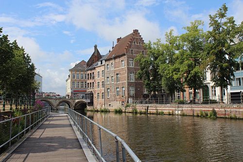 River Dijle Boardwalk, Mechelen, Belgium