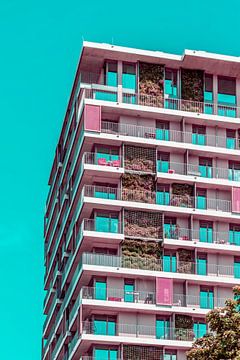 Groene architectuur in Erfurt van Mixed media vector arts