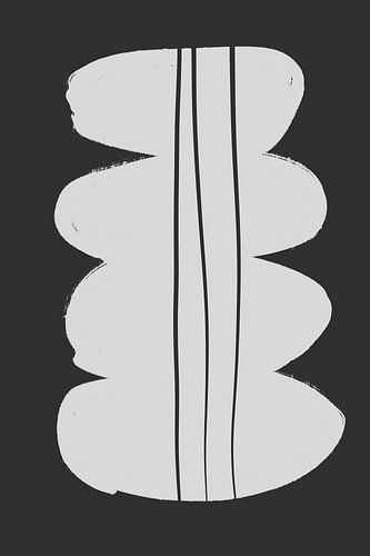 Japandi zen in schwarz und weiß