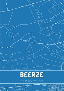 Blauwdruk | Landkaart | Beerze (Overijssel) van Rezona
