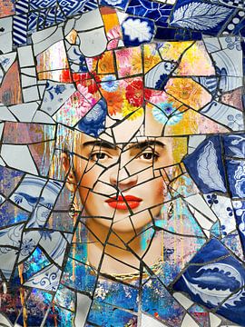 Frida als Mosaik von Ingrid van der Meer