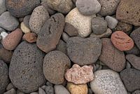Colourful volcanic stones