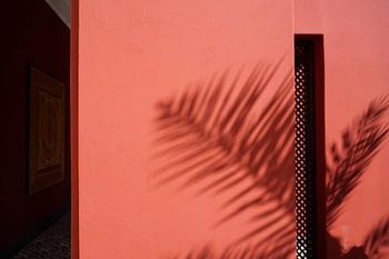 Terracotta muur in Le Jardin Secret in Marrakech