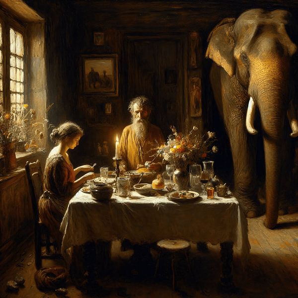 L'éléphant dans la pièce par Matteo Bellini