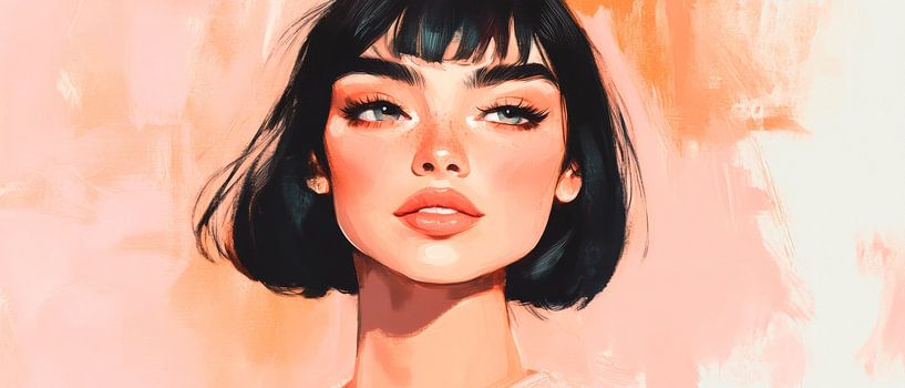 Le regard captivant d'une beauté moderne par Poster Art Shop