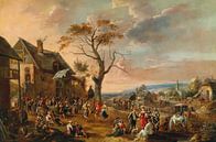 Een dorpsgezicht (kermis) met dansende boeren, Anton Goubau van Meesterlijcke Meesters thumbnail