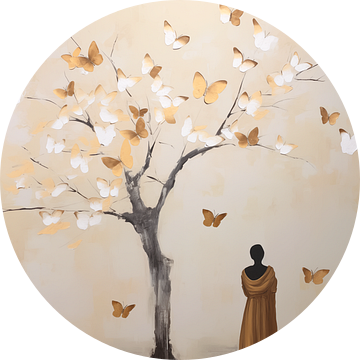 Japandi, Vlinder Boom Goud