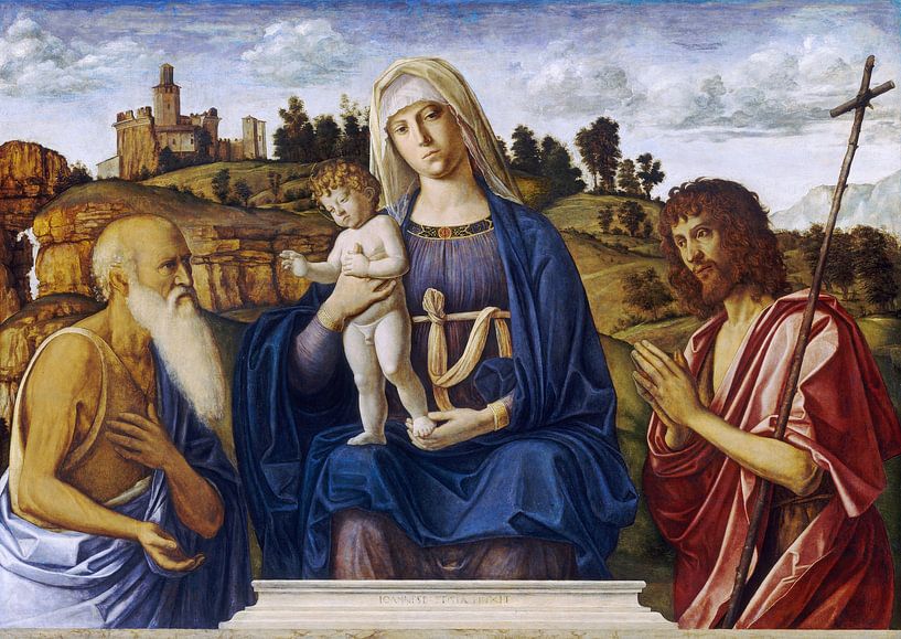 Cima da Conegliano, Madonna and child with Saint Jerome and John the Baptist, c. 1492 by Atelier Liesjes