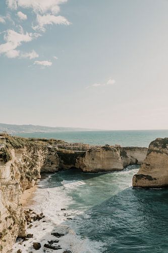 Uitkijkpunt over de middellandse zee in Beiroet, Libanon