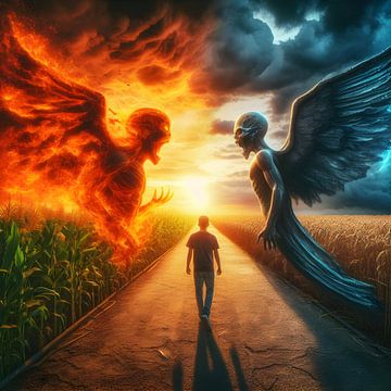 The path between good and evil by BB Digi Art