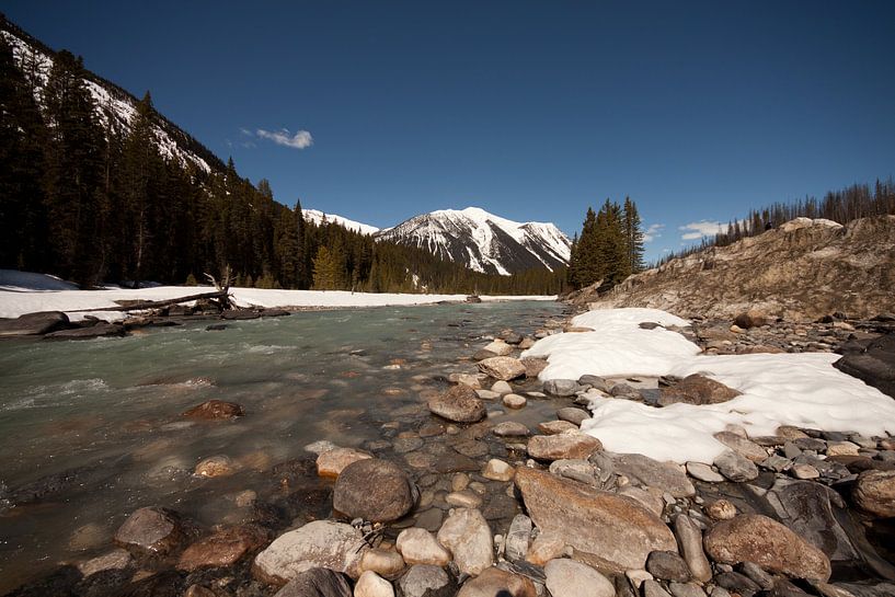 Fluss in Kanada in der Nähe von Jasper von Ramon Bovenlander