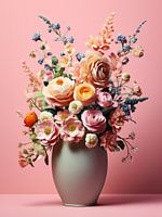 Blumenstrauß aus Pastellfarben