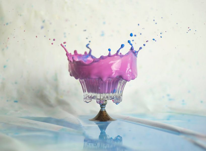 Happy splash (splash photography in pretty pink, lilac and blue colours) by Birgitte Bergman