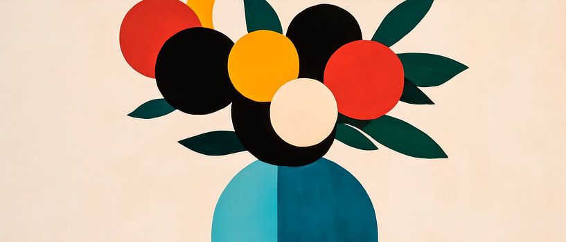 Moderne vaas met geometrische vormen van Poster Art Shop