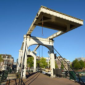 The Skinny Bridge over the Amstel River in Amsterdam