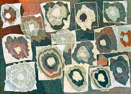 dessin abstrait rond et carré sur Moonheart Artworks