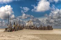 Het drenkelingenhuisje op het waddeneiland Vlieland.