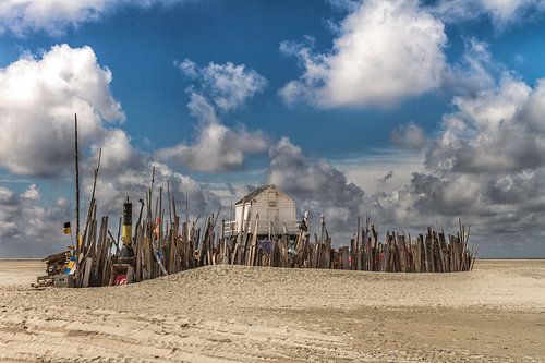 Het drenkelingenhuisje op het waddeneiland Vlieland.
