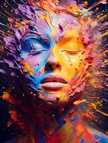 Face with colour II.