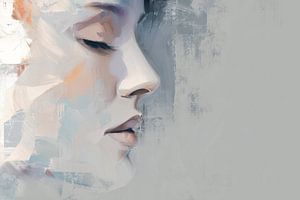 Abstraktes Porträt-Kunstwerk - Moderne Wanddekoration