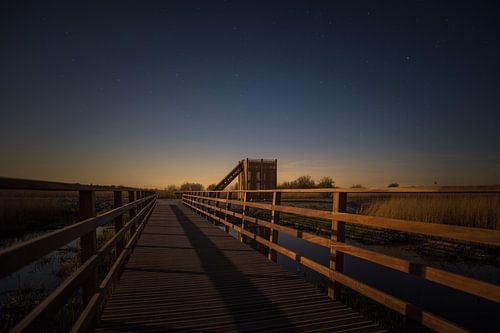 Hemelplatform Lauwersmeer met brug