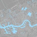 Rotterdam | Citymap | Square Gray and Blue by WereldkaartenShop thumbnail
