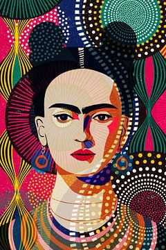 Frida in Layers of Colors by Marja van den Hurk