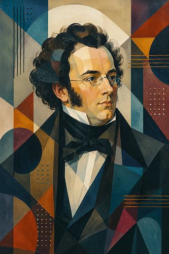 Franz Schubert, Oostenrijkse componist schilderij.