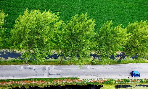Noord-Hollands landschap vanuit de lucht