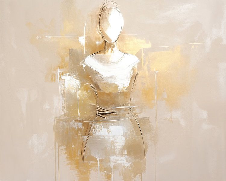Goldene Frau | Goldene Anmut von Wunderbare Kunst