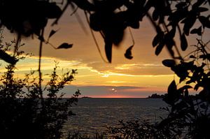 Gerahmter Sonnenuntergang