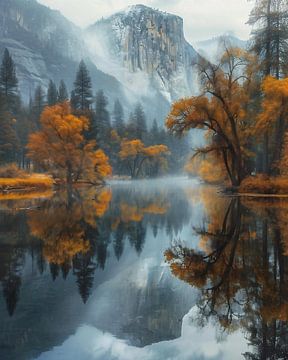 Herfst in Yosemite van fernlichtsicht