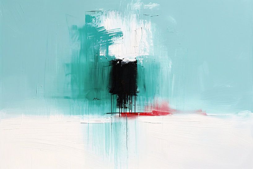 Abstract expressief schilderij met levendige kleuren van Art & Soul Creations